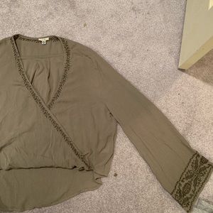 Urban outfitters green low cut long sleeve